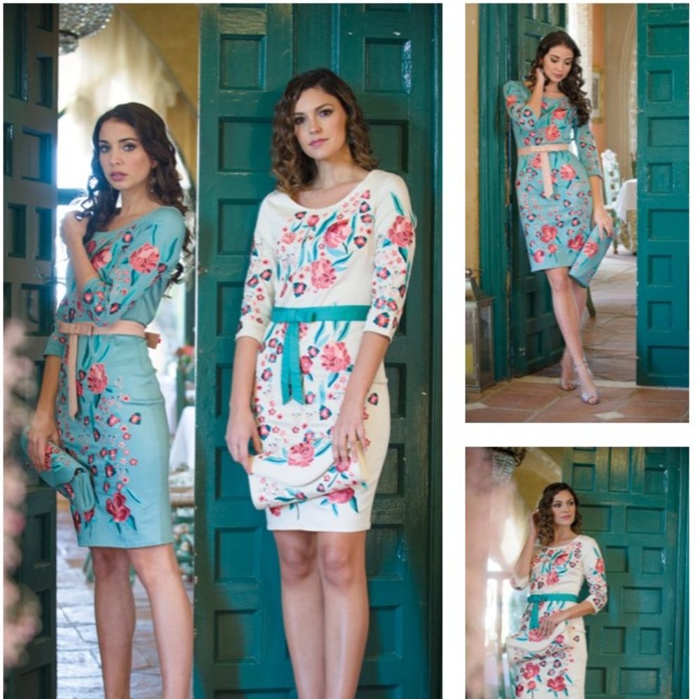 Spanish made blue dress